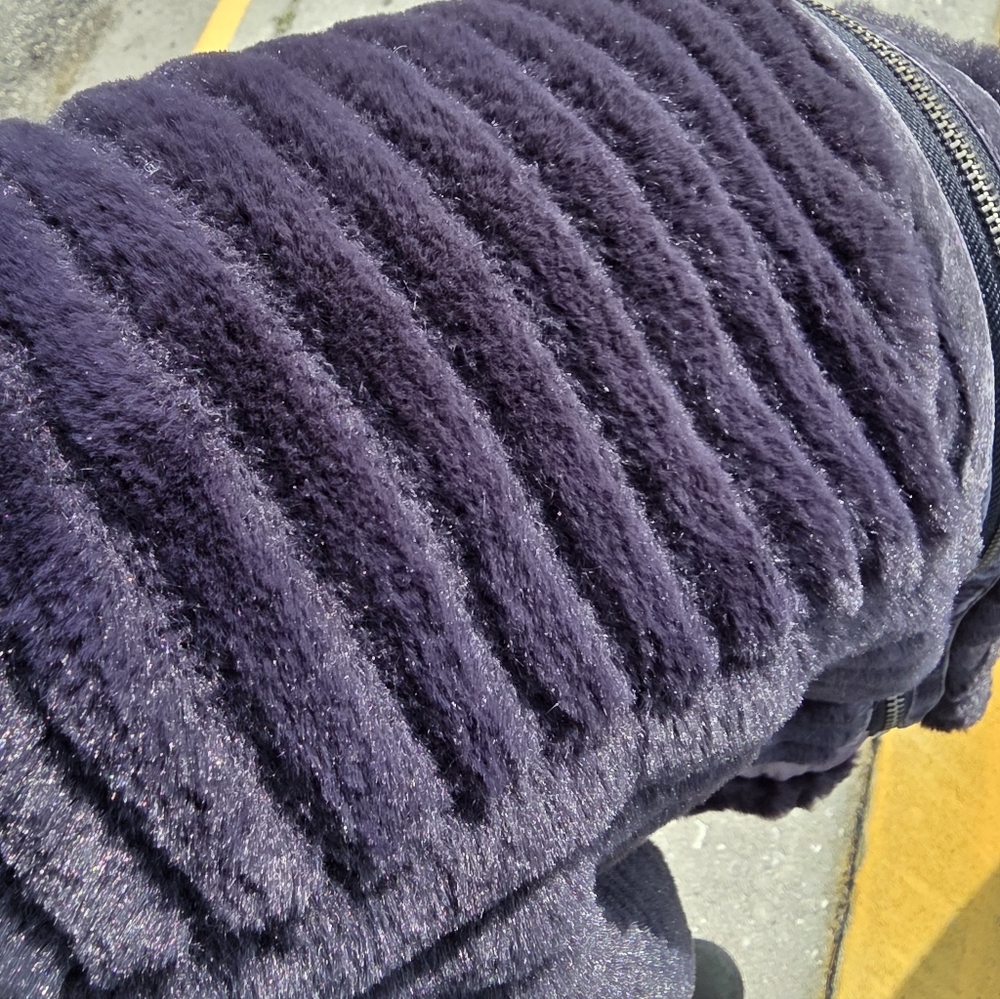 Anthropologie Carbon Natasha Faux Fur Bomber Style Jacket - Picture 8 of 8